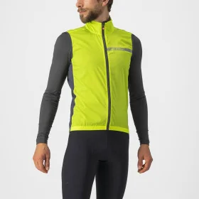 Achat Castelli Veste sans manches Squadra Stretch Jaune Fluo -Val de Loire Vélo Tours