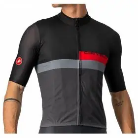 Achat Castelli Maillot A Blocco Jersey Noir/Gris -Val de Loire Vélo Tours