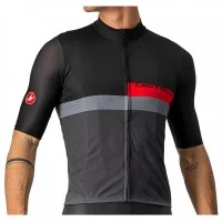 Achat Castelli Maillot A Blocco Jersey Noir/Gris -Val de Loire Vélo Tours