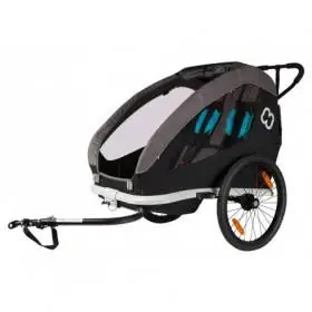 Achat Hamax Remorque enfant Traveller Noir/Gris 2 places -Val de Loire Vélo Tours