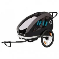 Achat Hamax Remorque enfant Traveller Noir/Gris 2 places -Val de Loire Vélo Tours