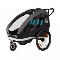 Achat Hamax Remorque enfant Traveller Noir/Gris 2 places -Val de Loire Vélo Tours